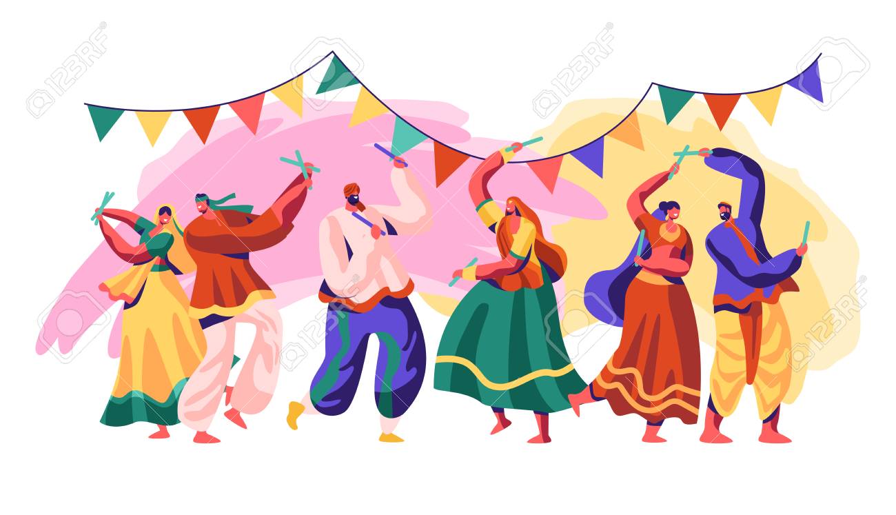 India Festival. Celebrate Holiday Day in Country. Traditional Style of  Dance Include Refined and Experimental Fusion of Classical, Folk and  Western Forms. Flat Cartoon Vector Illustration - Blogs @ 
